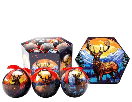 Santas Forest 99009 Ornament Box Set, 10 in H, PVC, Blue/White, Pack of 12