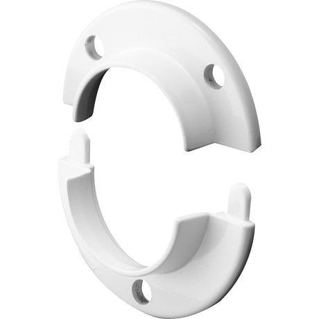 Prime-Line N 7050 Closet Pole Socket, For: 1-3/8 in Closet Pole, Zinc, White
