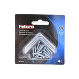 ProSource CB-B015-C4PS Corner Brace, 1-1/2 in L, 1-1/2 in W, 1/2 in H, Steel, Zinc-Plated, 1.8 mm Thick Material