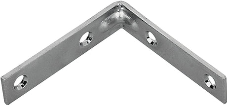 ProSource CB-B02-C4PS Corner Brace, 2 in L, 2 in W, 5/8 in H, Steel, Zinc-Plated, 1.8 mm Thick Material