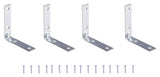 ProSource CB-B025-C4PS Corner Brace, 2-1/2 in L, 2-1/2 in W, 5/8 in H, Steel, Zinc-Plated, 2 mm Thick Material