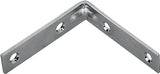 ProSource CB-B03-C4PS Corner Brace, 3 in L, 3 in W, 3/4 in H, Steel, Zinc-Plated, 2.6 mm Thick Material