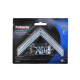 ProSource CB-B03-C4PS Corner Brace, 3 in L, 3 in W, 3/4 in H, Steel, Zinc-Plated, 2.6 mm Thick Material