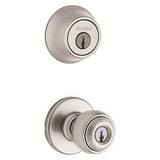 Kwikset 690P 15CP6ALRCSK6 Combination Lockset, Knob Handle, Polo Design, Satin Nickel, 3 Grade