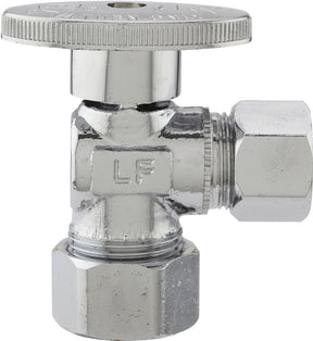 Plumb Pak PP62-1PCLF Shut-Off Valve, 5/8 x 1/2 in Connection, Compression, Quarter-Turn Actuator, Brass Body