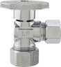 Plumb Pak PP62-1PCLF Shut-Off Valve, 5/8 x 1/2 in Connection, Compression, Quarter-Turn Actuator, Brass Body