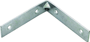 ProSource CB-B04-C4PS Corner Brace, 4 in L, 4 in W, 7/8 in H, Steel, Zinc-Plated, 3.1 mm Thick Material