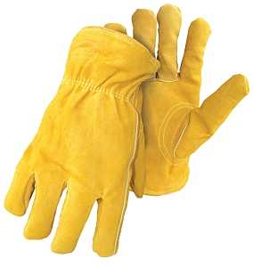 Boss 7186J Gloves, XL, Keystone Thumb, Elastic Cuff, Yellow