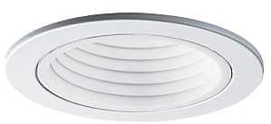 Eaton Lighting RE-4001WB Baffle Trim, Plastic Body, White