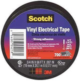 Scotch 4218-BA-40 Electrical Tape, 66 ft L, 3/4 in W, Vinyl Backing, Black