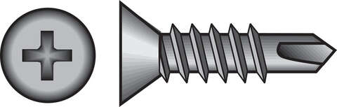 HILLMAN No. 10 X 1-1/4 in. L Phillips Wafer Head Self-Drilling Screws 100 pk