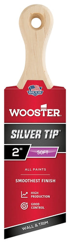 Wooster 5225-2 Paint Brush, Silver/White, Birchwood Handle, 2 in W, 2-11/16 in L Bristle
