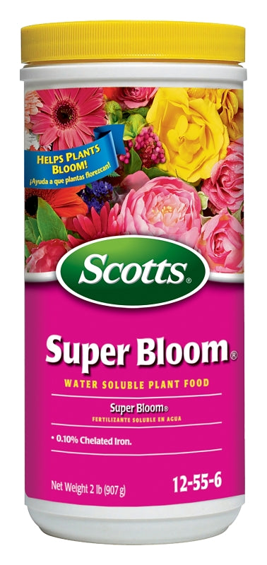 Scotts Super Bloom 110500 Water Soluble Plant Food, 2 lb Bottle, Solid, 12-55-6 N-P-K Ratio