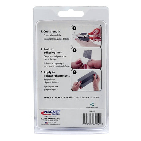 Magnet Source 07019 Magnetic Tape, 10 ft L, 1 in W