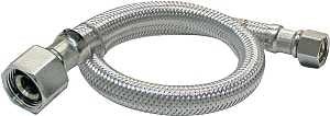 Plumb Pak EZ Series PP23815 Sink Supply Tube, 3/8 in Inlet, Compression Inlet, 1/2 in Outlet, FIP Outlet, 36 in L
