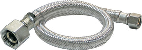 Plumb Pak EZ Series PP23815 Sink Supply Tube, 3/8 in Inlet, Compression Inlet, 1/2 in Outlet, FIP Outlet, 36 in L