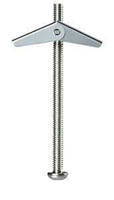 Cobra Anchors 085Y Spring Toggle Bolt, 2 in L, Steel, 95 lb, 3/PK