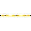 STANLEY 42-328 I-Beam Level, 48 in L, 3-Vial, 2-Hang Hole, Non-Magnetic, Black/Yellow, Aluminum
