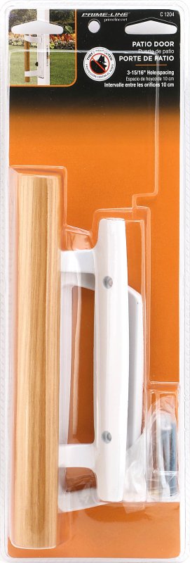 Prime-Line C 1204 Door Pull Set, 2-1/8 in W, 1-13/16 in D, Wood, Painted