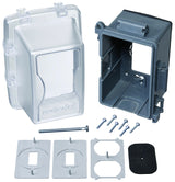 Red Dot CKPM Cover, Lockable, 6-5/32 in L, 4-11/16 in W, Rectangular, 1-Gang, Clear, Polycarbonate