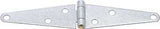 National Hardware N128-249 Strap Hinge, 1.61 in W Frame Leaf, Steel, Screw Mounting, 60 lb