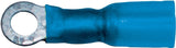Calterm 65710 Ring Terminal, 16 to 14 AWG Wire, Copper Contact, Tin, Blue, 10/PK