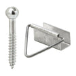 Prime-Line PL 7762 Bottom Latch with Screw, Aluminum, Mill, Silver, For: 7/16 in Screen Frames