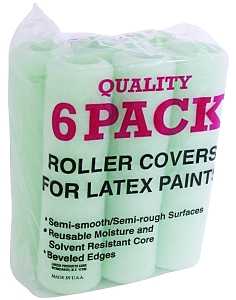 Linzer RC 139 Roller Cover, 3/8 in Thick Nap, 9 in L, Polyester Cover, 6/PK