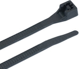 Gardner Bender 46-310UVB Cable Tie, 0.27 in Max Bundle Dia, Double-Lock Locking, 6/6 Nylon, Black, 11 in L, 100/PK