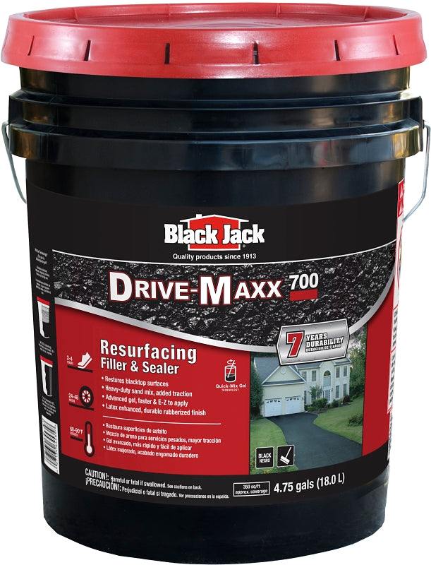 Black Jack 6453-9-30 Resurfacing Filler and Sealer, Liquid, Black, 4.75 gal Container