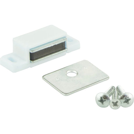 Hardware Resources KFCMS-A-WH2 Door Catch, Plastic, White