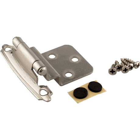 KasaWare KFHI-A-SN2 Hinge, Satin Nickel, Inset, Self-Closing Hinge, 2/PK