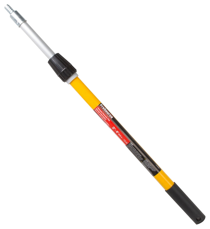 ProSource EP-207A20 Extension Pole, 25 mm ID x 32 mm OD Dia, Aluminum (Inner) Handle, Telescopic Handle, Yellow