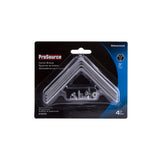 ProSource CB-G03-C4PS Corner Brace, 3 in L, 3 in W, 3/4 in H, Galvanized Steel, Galvanized, 2.6 mm Thick Material