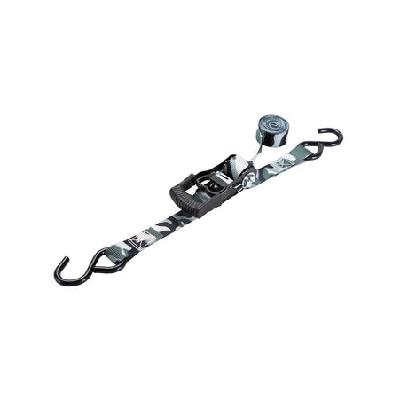 ProSource FH64052-CAMO Tie-Down, 1 in W, 10 ft L, Metal/Polyester, Camouflage, 400 lb, S-Hook End Fitting, Pack of 6