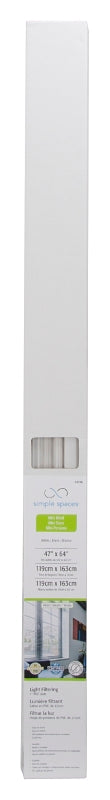 Simple Spaces PVCMB-15A Blind, 64 in L, 47 in W, Vinyl, White