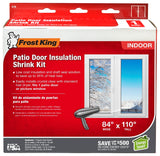 Frost King V76H Indoor Shrink Patio Door Kit, 84 in W, 110 in L, Plastic
