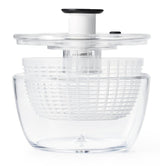Good Grips 1045409 Salad and Herb Spinner, 2.44 qt Basket, 3.03 qt Bowl Capacity, 8 in Dia, 7 in H, Clear