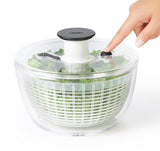 Good Grips 1045409 Salad and Herb Spinner, 2.44 qt Basket, 3.03 qt Bowl Capacity, 8 in Dia, 7 in H, Clear