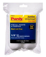 Purdy 14G624013 Jumbo Mini Roller Cover, 1/2 in Thick Nap, 4-1/2 in L, Dralon Fabric Cover