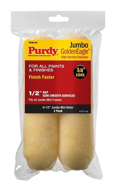 Purdy 14G626023 Roller Cover, 1/2 in Thick Nap, 6-1/2 in L, Polyester Cover