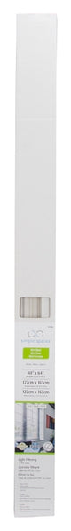 Simple Spaces PVCMB-16A Blind, 64 in L, 48 in W, Vinyl, White