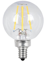 Feit Electric BPG1640/927CA/FIL/2 Filament LED Bulb, Globe, G16-1/2 Lamp, 40 W Equivalent, E12 Candelabra Lamp Base