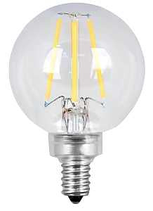 Feit Electric BPG1640/927CA/FIL/2 Filament LED Bulb, Globe, G16-1/2 Lamp, 40 W Equivalent, E12 Candelabra Lamp Base