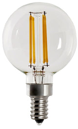 Feit Electric BPG1640950CAFIL/2 Filament LED Bulb, Globe, G16-1/2 Lamp, E12 Candelabra Lamp Base, Dimmable, Daylight, Pack of 6