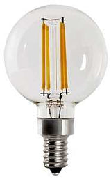 Feit Electric BPG1660950CAFIL/2 LED Light Bulb, Globe, 500 Lumens, 5.5 W, G16 Lamp, E12 Lamp Base, Dimmable, Pack of 6