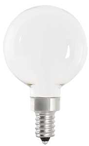 Feit Electric BPG1660W927CAFIL2 Filament LED Bulb, G16-1/2 Lamp, 60 W Equivalent, E12 Candelabra Lamp Base, Dimmable