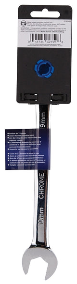 Vulcan PG19MM Combination Wrench, Metric, 19 mm Head, Chrome Vanadium Steel, Polished Mirror