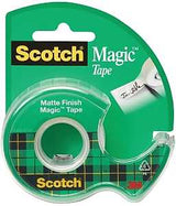 Scotch 105 Office Tape, 300 in L, 3/4 in W, Plastic Backing, Pack of 12