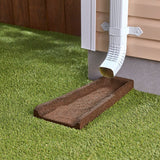 GroundSmart GSSBBN6 Landscape Splash Block, 1.8 ft L, 10 in W, Rubber, Brown